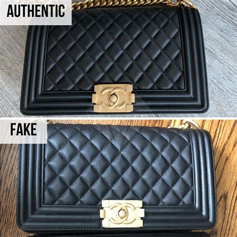 fake chanel boy vs real|how to tell real chanel bag.